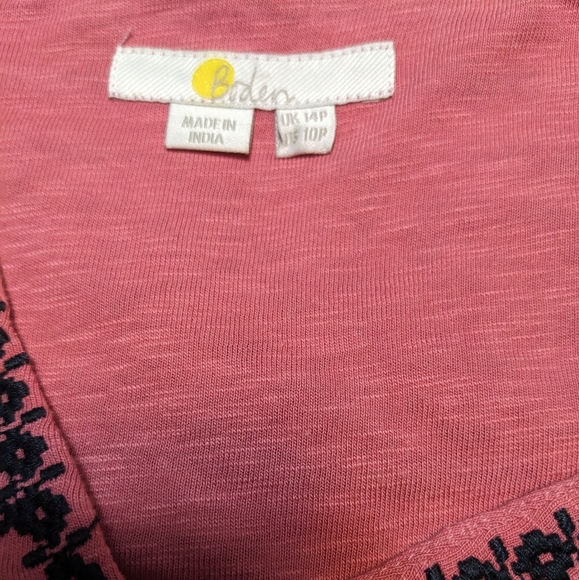 Boden boho embroidered jersey midi dress - Picture 6 of 9